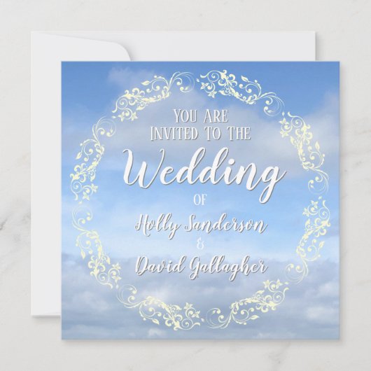 Invitation Ciel et nuages (Devant)