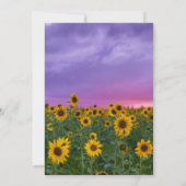 Invitation Ciel et tournesols violets | Célébration de la vie (Dos)