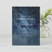 Invitation Ciel nocturne céleste | Douche Couples Argent (Debout devant)