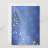 Invitation Ciel nocturne Étincelles Bleu & Blanc Ballons Anni (Dos)