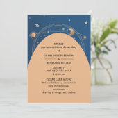 Invitation Ciel nocturne étoilé Mariage céleste (Debout devant)