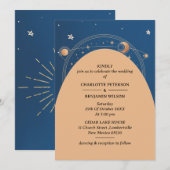 Invitation Ciel nocturne étoilé Mariage céleste (Devant / Derrière)