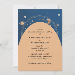 Invitation Ciel nocturne étoilé Mariage céleste