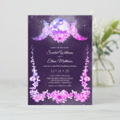 Invitation Ciel nocturne Triple Moon Phases Purple Handfastin (Debout devant)