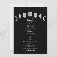 Ciel noir de nuit Phases de lune Mariage en soirée