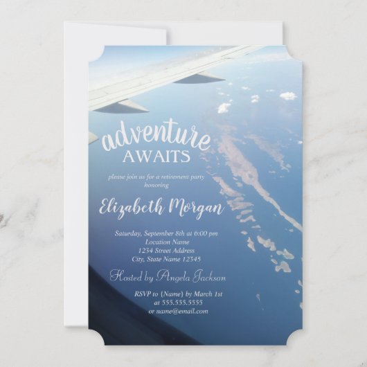 Invitation Ciel, Océan, Retraite d'avion (Devant)