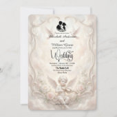 Invitation Ciel Rococo Éthéré de Cherubins pour Mariage (Devant)