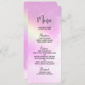 Invitation Ciel rose avec Citron jaune arc-en-ciel (Devant / Derrière)