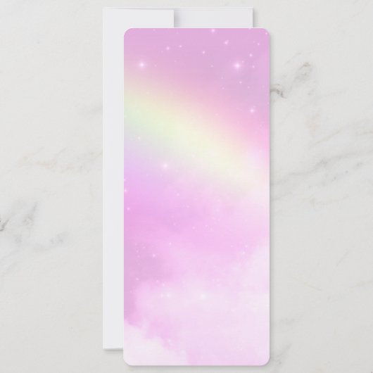 Invitation Ciel rose avec citron jaune arc-en-ciel Menu Maria (Dos)