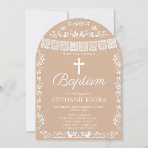 Invitation Cielito Lindo Arche de baptême beige