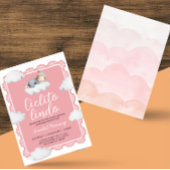 Invitation Cielito Lindo Baby shower Ciel Rose Cloudy