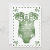 Invitation Cielito Lindo baby shower de carrosserie vert saug (Devant)