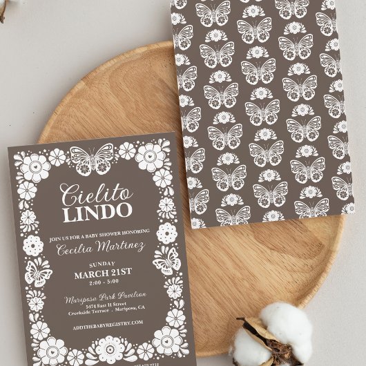 Invitation Cielito Lindo Baby shower mexicain