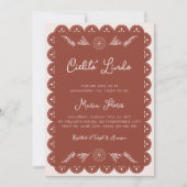 Invitation Cielito Lindo Baby shower mexicain Papel Picado (Devant)