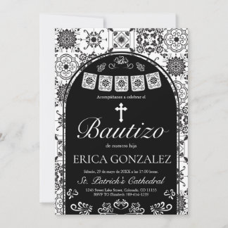 Invitation Cielito Lindo Bautizo Talavera Baptême