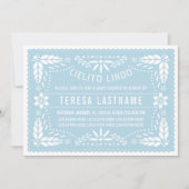 Invitation Cielito Lindo bébé bleu mexicain douche bébé (Devant)