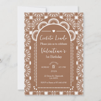 Invitation Cielito Lindo Beige 1er anniversaire
