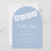 Invitation Cielito Lindo Blue Arch Papel Baby shower Picado (Devant)