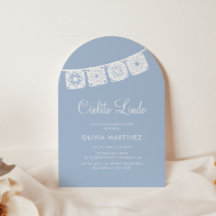 Cielito Lindo Blue Arch Papel Baby shower Picado