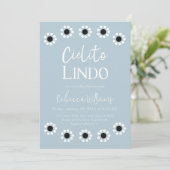Invitation Cielito Lindo Blue Mexican Boy Baby shower Party (Debout devant)