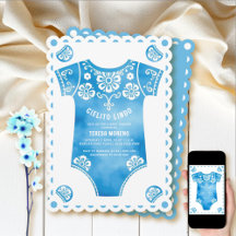 Cielito Lindo carrosserie bleu garçon baby shower