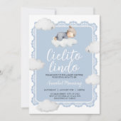 Invitation Cielito Lindo Ciel bleu nuageux Baby Boy Douche (Devant)