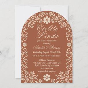 Invitation Cielito Lindo Fête de Naissance Terracotta Beige