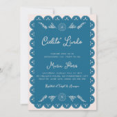 Invitation Cielito Lindo Mexicain Papier Picado Baby shower g (Devant)