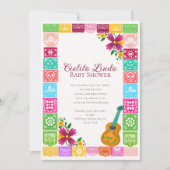 Invitation Cielito Lindo Mexican Papel Picado Folk Art Fiesta (Devant)