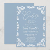 Invitation Cielito Lindo Papel Picado Baby shower Garçon (Devant / Derrière)
