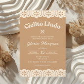 Invitation Cielito Lindo Papel Picado Baby shower neutre