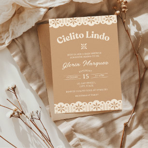 Invitation Cielito Lindo Papel Picado Baby shower neutre