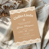 Invitation Cielito Lindo Papel Picado Baby shower neutre