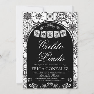 Invitation Cielito Lindo Papel Picado Boy Baby Shower
