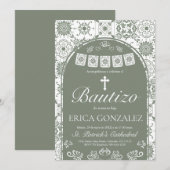 Invitation Cielito Lindo Sage Green Talavera (Devant / Derrière)