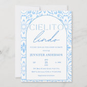 Invitation Cielito Lindo Talavera Baby shower mexicain (Devant)