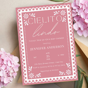Invitation Cielito Lindo Talavera Baby shower mexicain