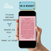 Invitation Cielito Lindo Talavera Baby shower mexicain