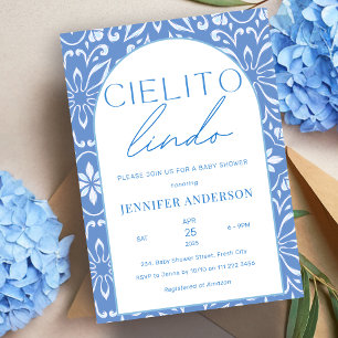 Invitation Cielito Lindo Talavera Baby shower mexicain