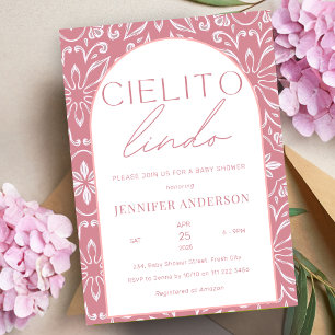 Invitation Cielito Lindo Talavera Baby shower mexicain
