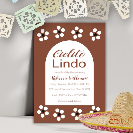 Invitation Cielito Lindo Talavera Baby shower mexicain Fiesta