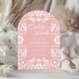 Invitation Cielito Lindo Talavera Baby shower Mexicaine fille