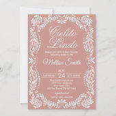 Invitation Cielito Lindo Talavera Mexican Pink Baby Shower (Devant)