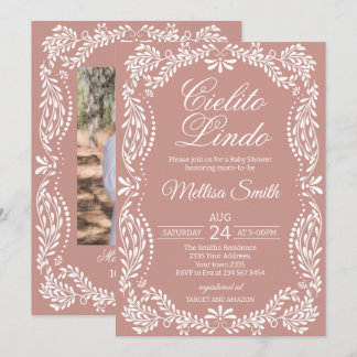 Invitation Cielito Lindo Talavera Mexican Pink Baby Shower