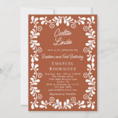 Invitation Cielito Lindo Terracotta Baptism & First Birthday (Devant)