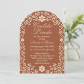 Invitation Cielito Lindo Terracotta Beige Baby Shower (Debout devant)