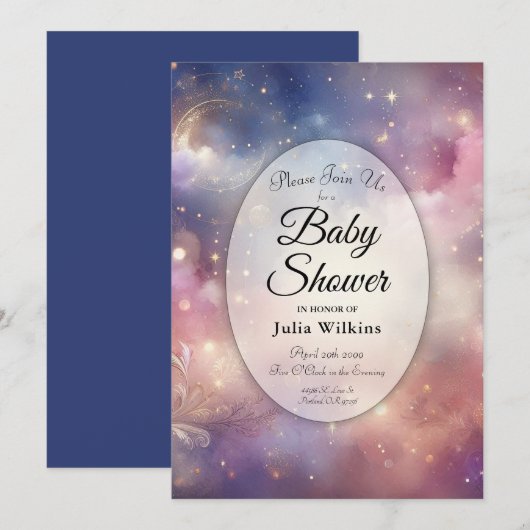 Invitation Ciels de Stardust célestes (Devant / Derrière)