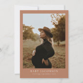 Invitation CIERA Boho Terracotta Baby shower Floral Pampas (Dos)