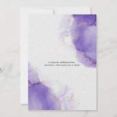 Invitation Cieux abstraits d'améthyste de mariage (Dos)