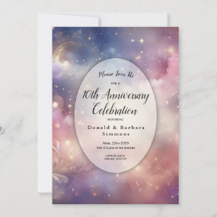 Invitation Cieux scintillants de poussière d'étoiles célestes
